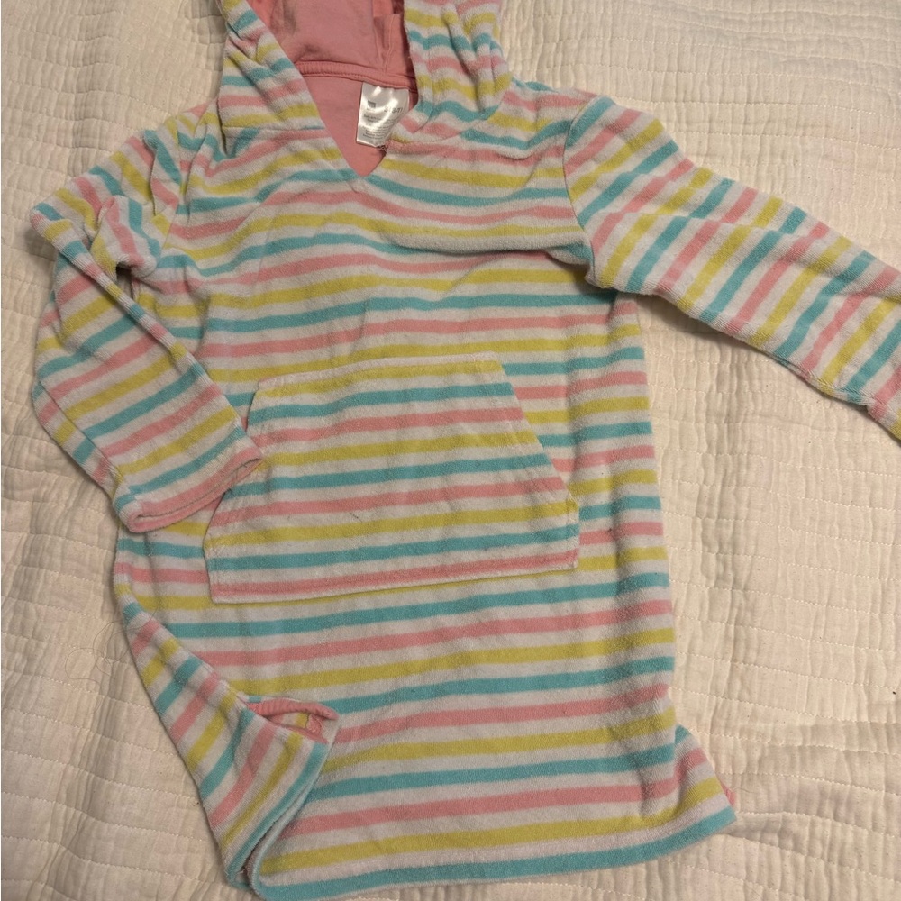 Striped Kids swim coverup